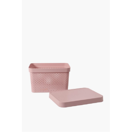 Plastic Dot Basket Storage - L