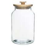 Glass Jar With Wooden Lid - M