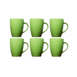 Mug 300ml 10.5X8cm 6 Piece Solid Colours Porcelain - Kitchen Essentials - Grey