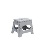 Steady Plastic Folding Step Stool/Ladder - Grey