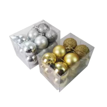 Gold and Silver Decoration Balls - 24 Piece