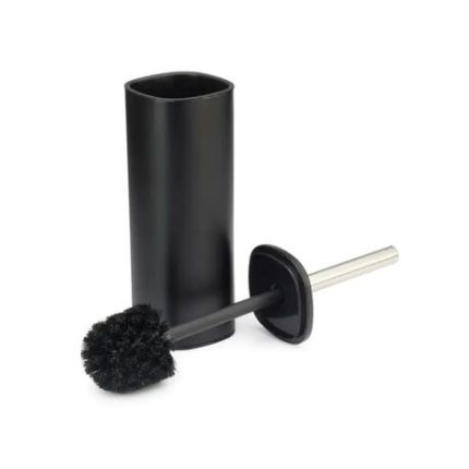 Toilet Brush Holder Set - Silver
