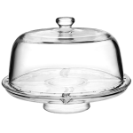 Glass Multifunctional Cake Stand and Cake Dome/Punch Bowl/Salad Bowl In One
