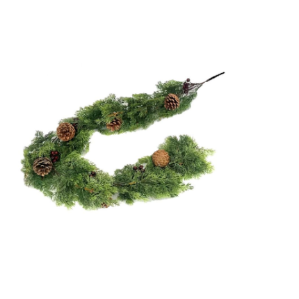 Artificial Pine Garland With Pinecones