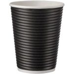 Ripple Disposable Coffee Cup - 50-Pieces - Black