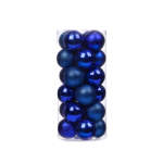 5cm 3-Styles Decorative Christmas Ball Ornament Set - 20pcs - Blue
