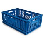Collapsible Folding Storage Crate (600 x 400 x 225 mm) - Blue