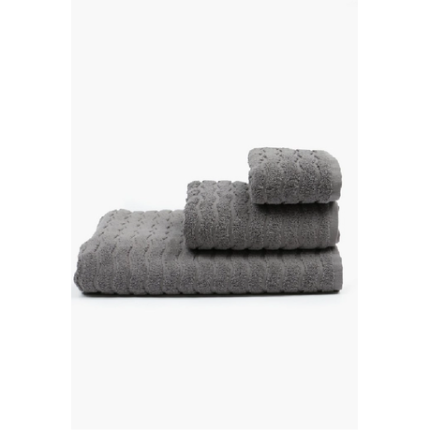 Cotton Textured Wave Bath Towel 3Piece
