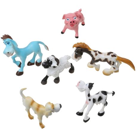 s-pdpxl Cartoon Farm Animals Toy - 6pieces - Image 1
