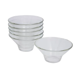 Grace Pack Transparent Glass Ice Cream Bowls - 6 Piece