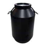 100L Black Open Top Drum with Screw Lid & Handles
