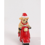 Ceramic Christmas Scooter Statue Ornament