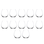 12 Piece Crystal Round Oval Shape Wine Glasses Sets - 24 oz