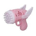 23 Hole Bubble Gun with Wings - Pink