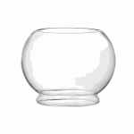 Glass Footed Plant/Indoor Fish Bowl Vase - Set of 2