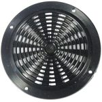 Set of 10 Air Vent , 63mm, Round, Plastic - Black