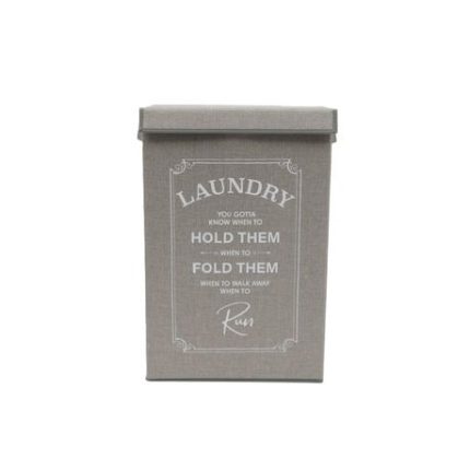 Knock Down Script Laundry Basket,l40xw30xh60cm