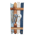Wooden Wall Mounted Hanger for Coats, Towels, Hats - Beach Sandals