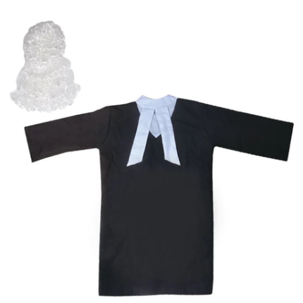 Lawyer Role Play Costume Set with Wig - Pretend Play Outfit