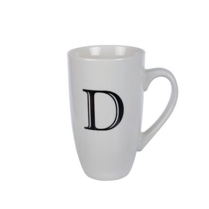 Mug Daily Tall Letter D,400ml (4 Pack)