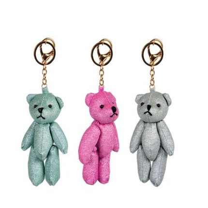 Bulk Pack x 3 Keychain Teddy Bear 12cm Asst