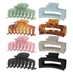 8 Colors Large Hair Claw Clips Strong Hold Nonslip Hair Clip
