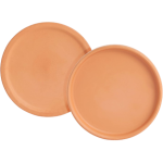 Terracota Plant Saucers, Round Pot Drip Trays - Set of 2 - XL