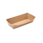 Kraft Paper Hot Dog Food Tray - 50 Pack
