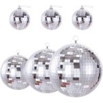 6 Disco Mirror Baubles