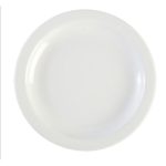 Plates 6pc Porcelain Narrow Rimmed Blanco - Continental China - 25 cm