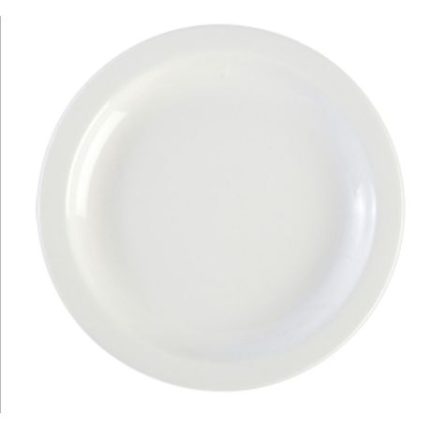 Plates 6pc Porcelain Narrow Rimmed Blanco - Continental China - 23 cm