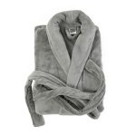 Microfleece Bathrobe - Grey - L-XL
