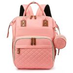 Multi-functional baby diaper bag & Bed - Peach
