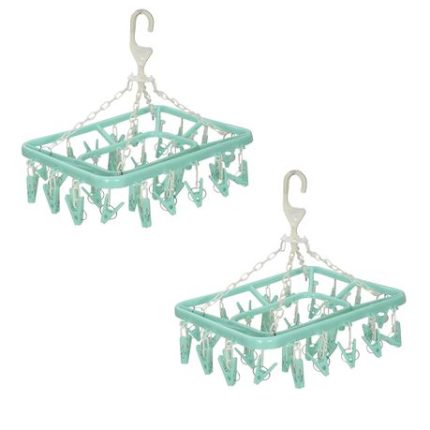 Laundry Pegs Hanging Rack Set of 2