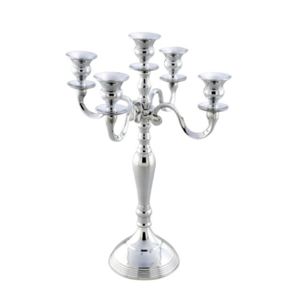 Candle Stand 5 Burner - Silver