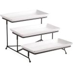 Classic White Serving Platter With Stand ( 3 Tier)