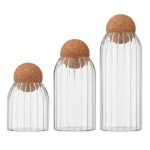 Transparent Borosilicate Glass Jar Set
