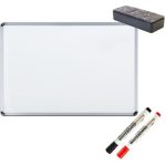 Craft Double Sided Whiteboard/Chalkboard With Markers and Magnetic Eraser