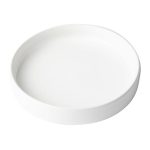Flat Stackable White Pasta Bowl Set of 4