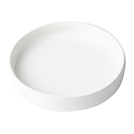 Flat Stackable White Pasta Bowl Set of 4