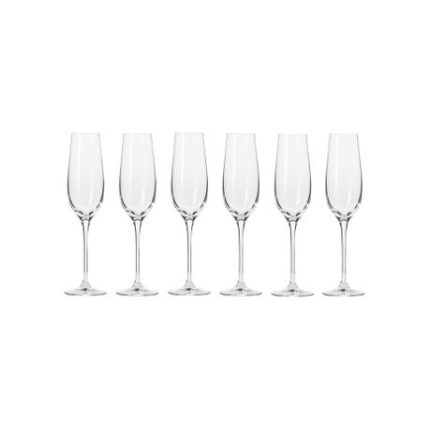 Crane Crystal - Bistro Crystal Glass Champagne 200ml Set of 6