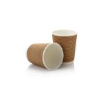 Coffee Horizontal Kraft Cups-250ml -50Piece