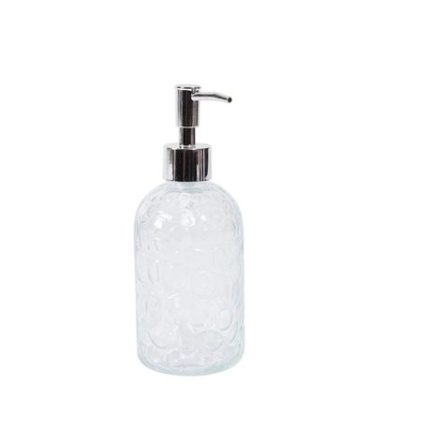 Glass Floral Soap Dispenser - Set of 2 - Cler