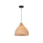 Armor Rattan Pendant Light Fixture - Light Brown