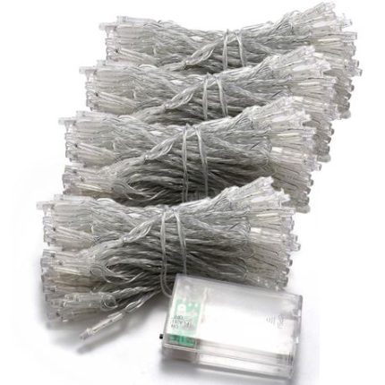 Christmas LED 10M Battery Operated Fairy Lights- 4 Pack - Colorful