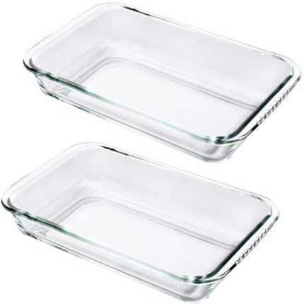 Kitchen Glass Lasagna Dish Set of 2 - M