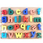 Wooden Alphabet Puzzle, Letter Puzzles for Toddlers Children