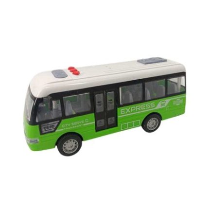 Mini City Service Express Bus Toy for Kids with Music and Lights - 19cm - Red