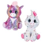 Plush Unicorn Metallic Sitting (Pack of 2)