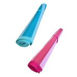 Woven Beach, Pool & Camping Mat (74 x 174cm) Pink & Blue - Set of 2